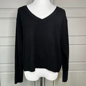 Everlane Black 100% Cashmere Sweater V-Neck
